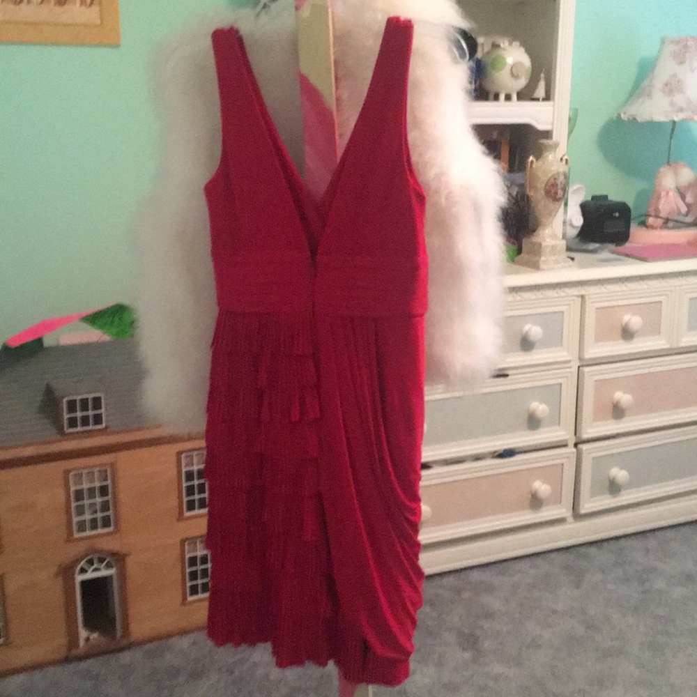 Red BCBGMaxAzria cocktail dress size 4
